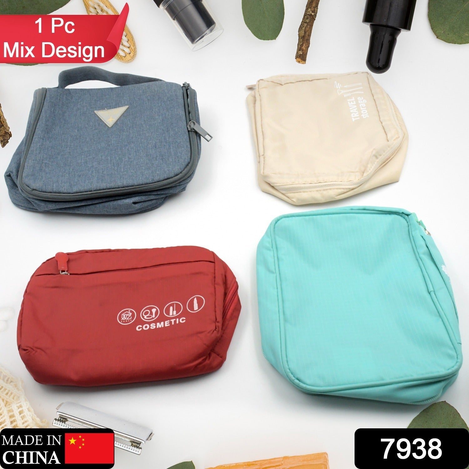 7938 Travel Wash Bag Multi-Functional Waterproof Cosmetic Storage Bag Handheld Foldable Hook Cosmetic Bag with Zipper Closure Handbag Portable Classification Bags(1 Pc Mix Design) 7938 Travel Wash Bag Multi-Functional Waterproof Cosmetic Storage Bag Handheld Foldable Hook Cosmetic Bag with Zipper Closure Handbag Portable Classification Bags(1 Pc Mix Design)